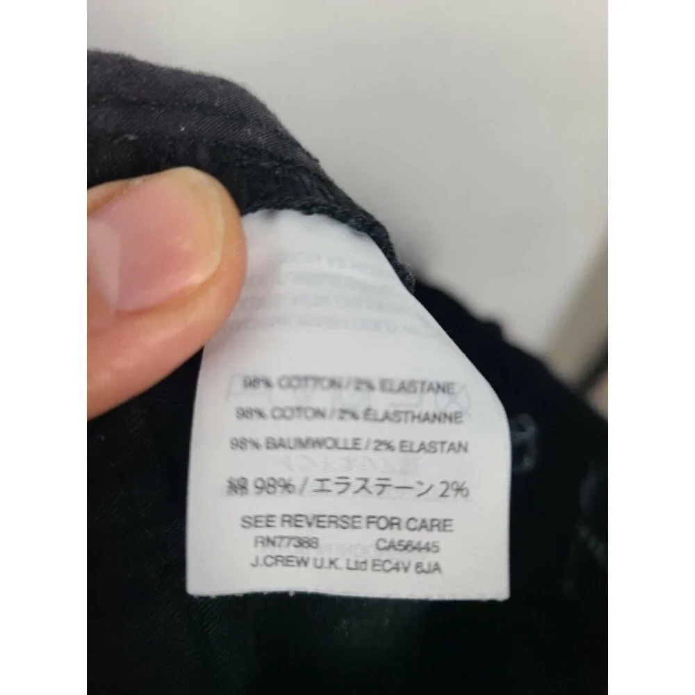 J. Crew Mercantile Womens Pants Size 8 Black Cropped Ankle Length Straight‎ Leg - Picture 6 of 7